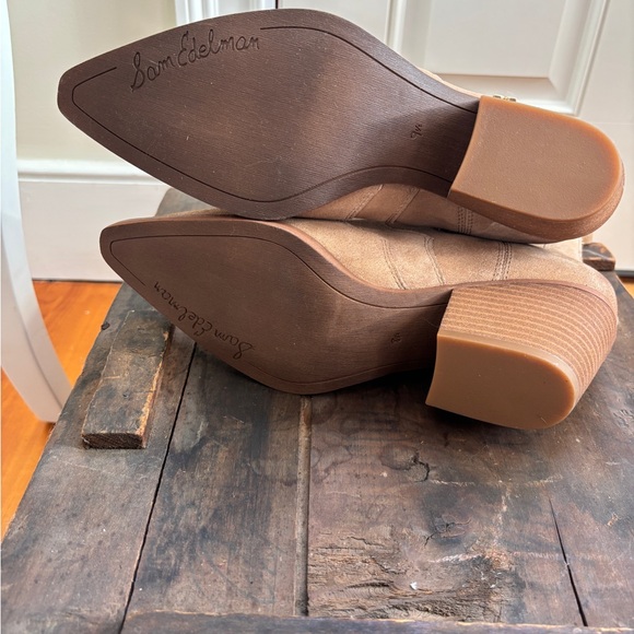 NWOT Sam Edelman West Bootie, leather, western, tan, suede 9.5 boho - Picture 9 of 9